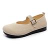 Women's Shoes Round Head Breathable Fly-woven Surface Single Shoes Non-slip Soft Sole Comfortable Casual Shallow Mouth Shoes