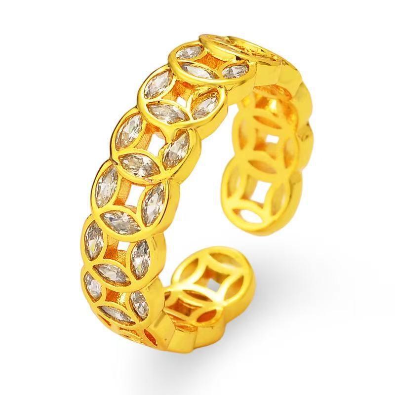 

TikTok Trendy Adjustable Coin Ring for Women – Luxury Style & Unique Personality Design