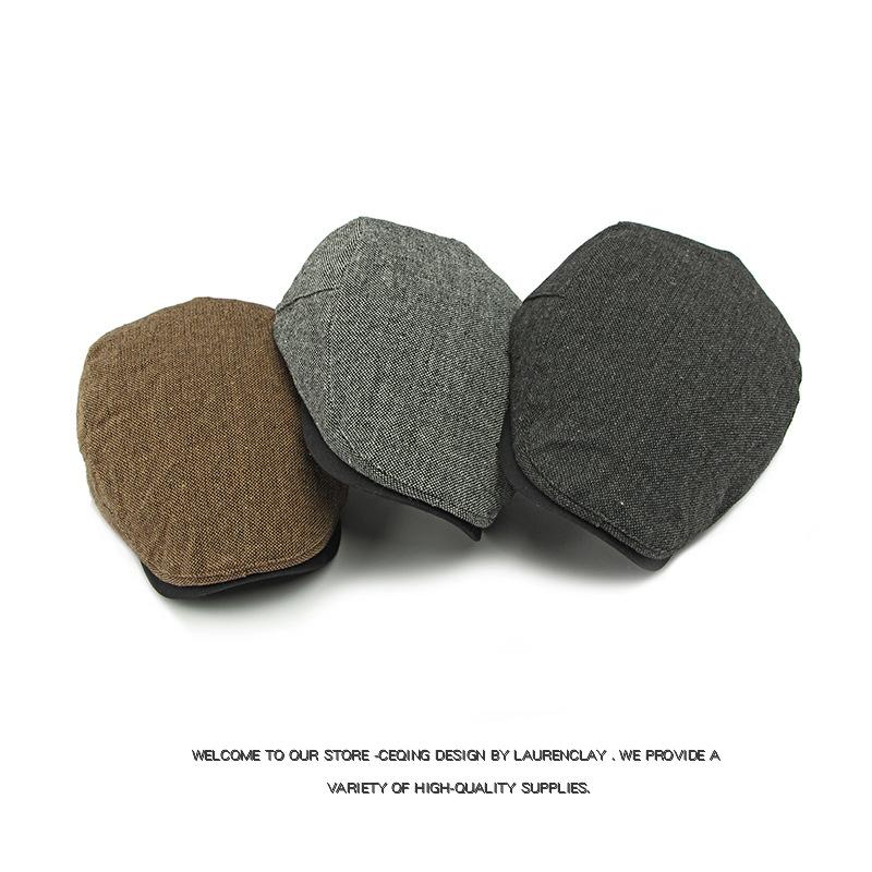 Spring Autumn Beret Men's British Vintage Forward Hat Paintsman's Hat Peaked Cap