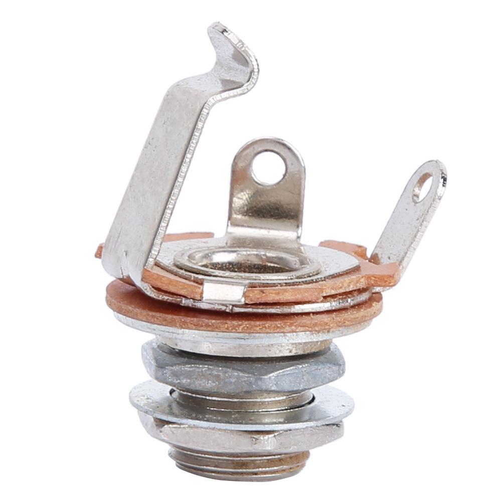 10Pcs 6.35mm Mono Input Jack Socket for Electric Guitars Basses Musical Instrument Accessories