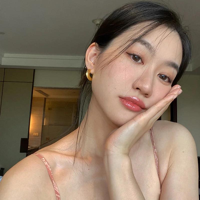 Geometric, neted, rotund, atmosferă ușoară, bijuterii de lux pentru ureche, inel plat simplu, inel simplu, cataramă pentru ureche