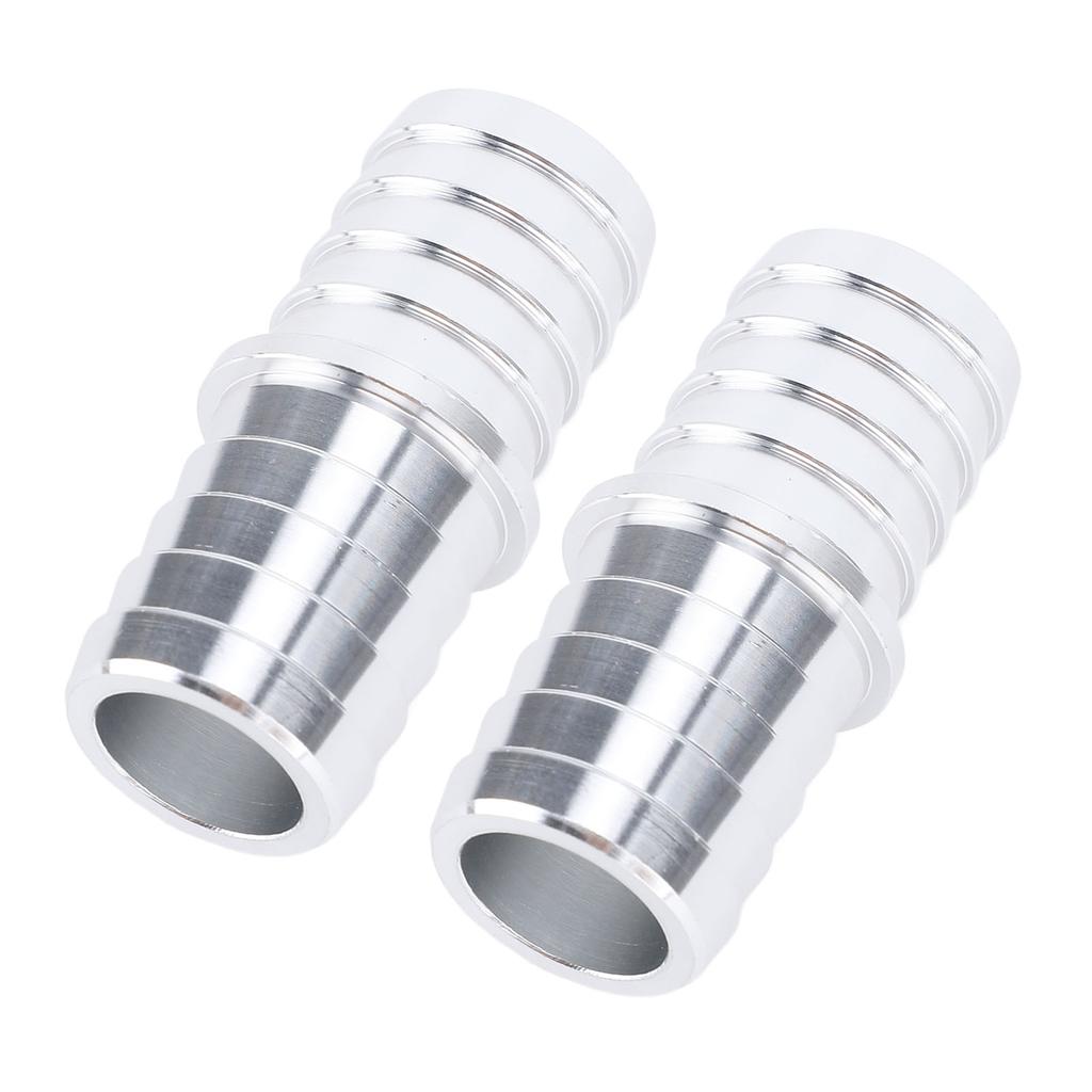 1 Pair 3 4 to 3 4in Hose Barb Splice Coupler Aluminum Alloy Radiator Intercooler Heat Exchanger Repair Mend Fitting