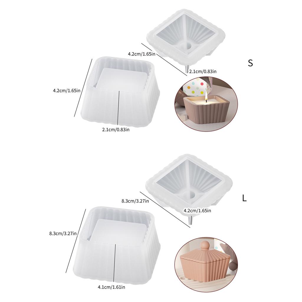 Aufbewahrungsbox Silikonform Streifen Trapez Schmuckschatulle Epoxidharzformen DIYs Aromatherapie Gips Kerzenglas Home Dekore