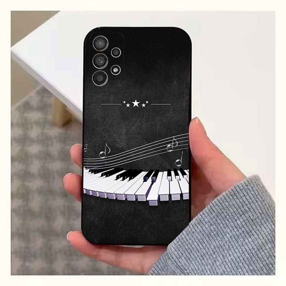 Piano Music Art Case For Samsung S10,Plus,S9,S22,S25,Ultra,S24,S21,S20,S23,FE,Lite,Soft Silicone Black