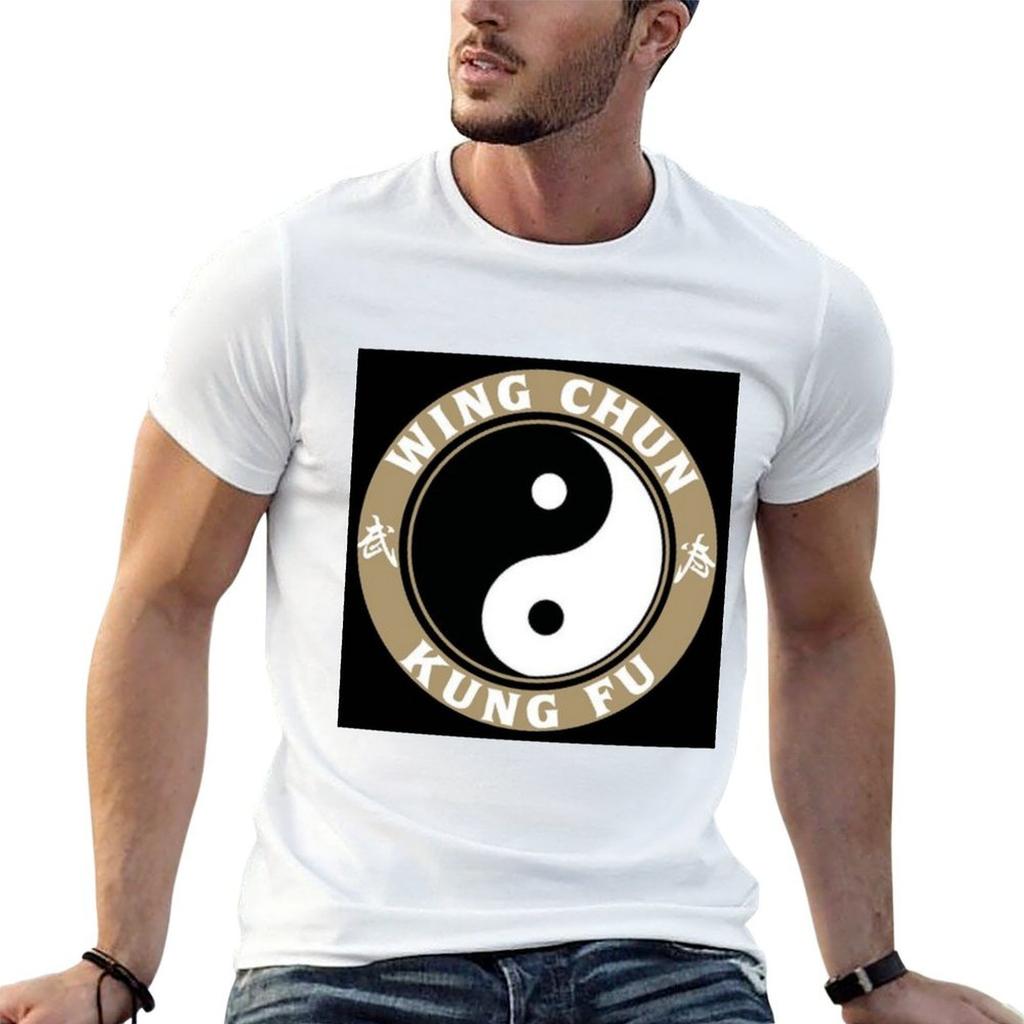 Wing chun Tričko tričko muž neformální trička pro muže grafické vintage Tričko