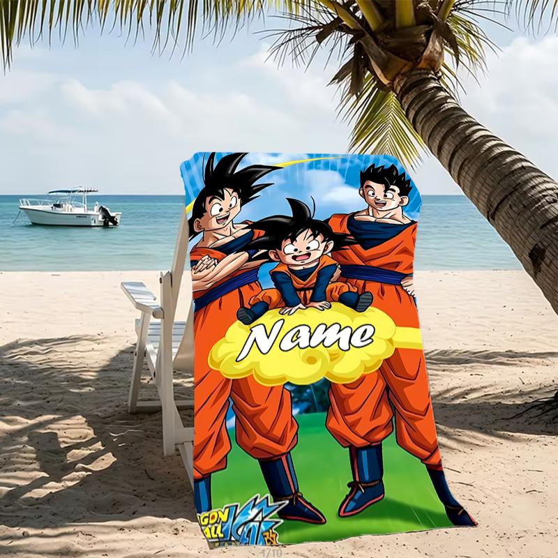 Customizable Personalized Beach Towels Dragon Ball Themed designs.Suitable for the Beach, Yoga, Sports;ideal As Beach Accessories