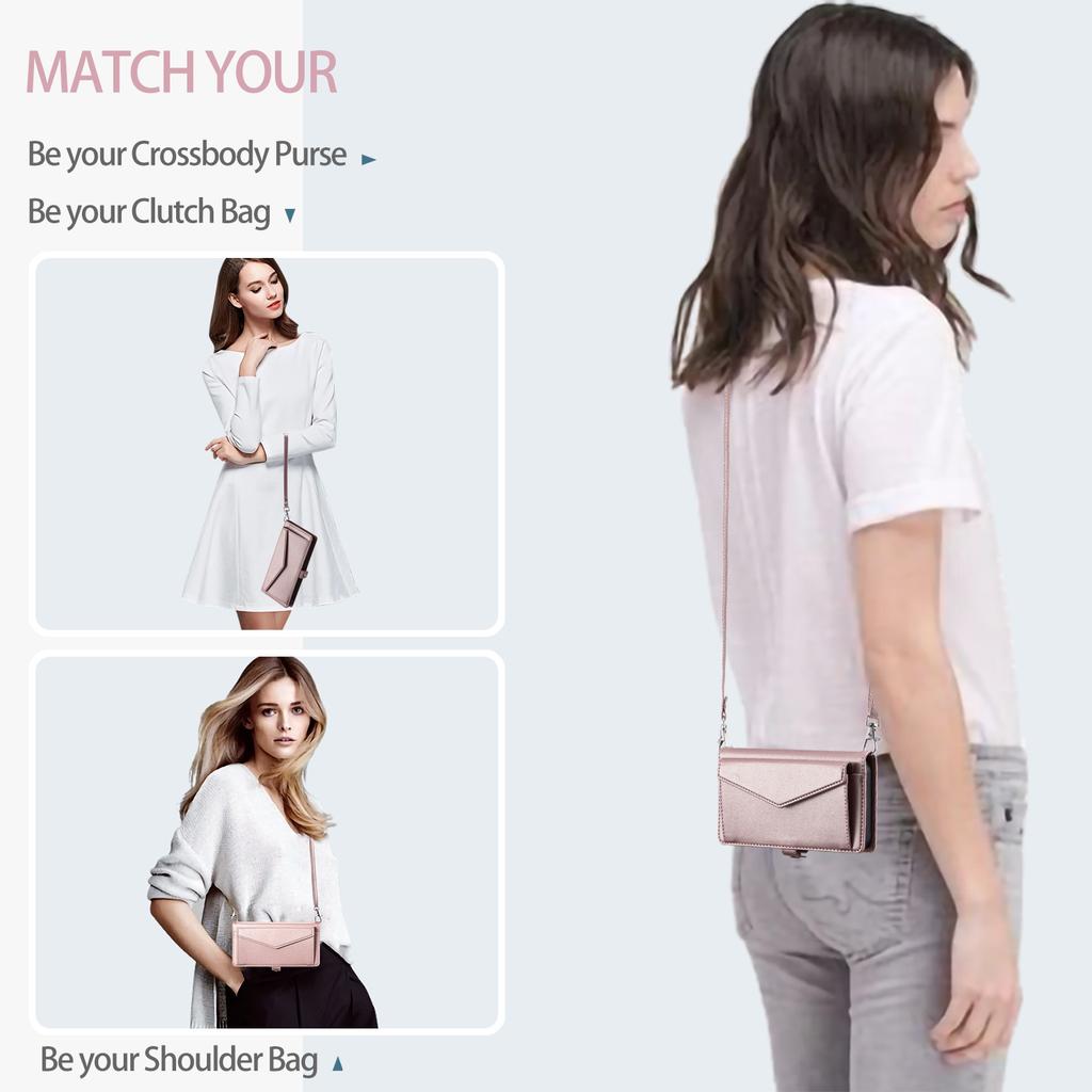 Für iPhone 16 Plus Lederhülle Brieftasche Ständer Handyhülle mit Riemen