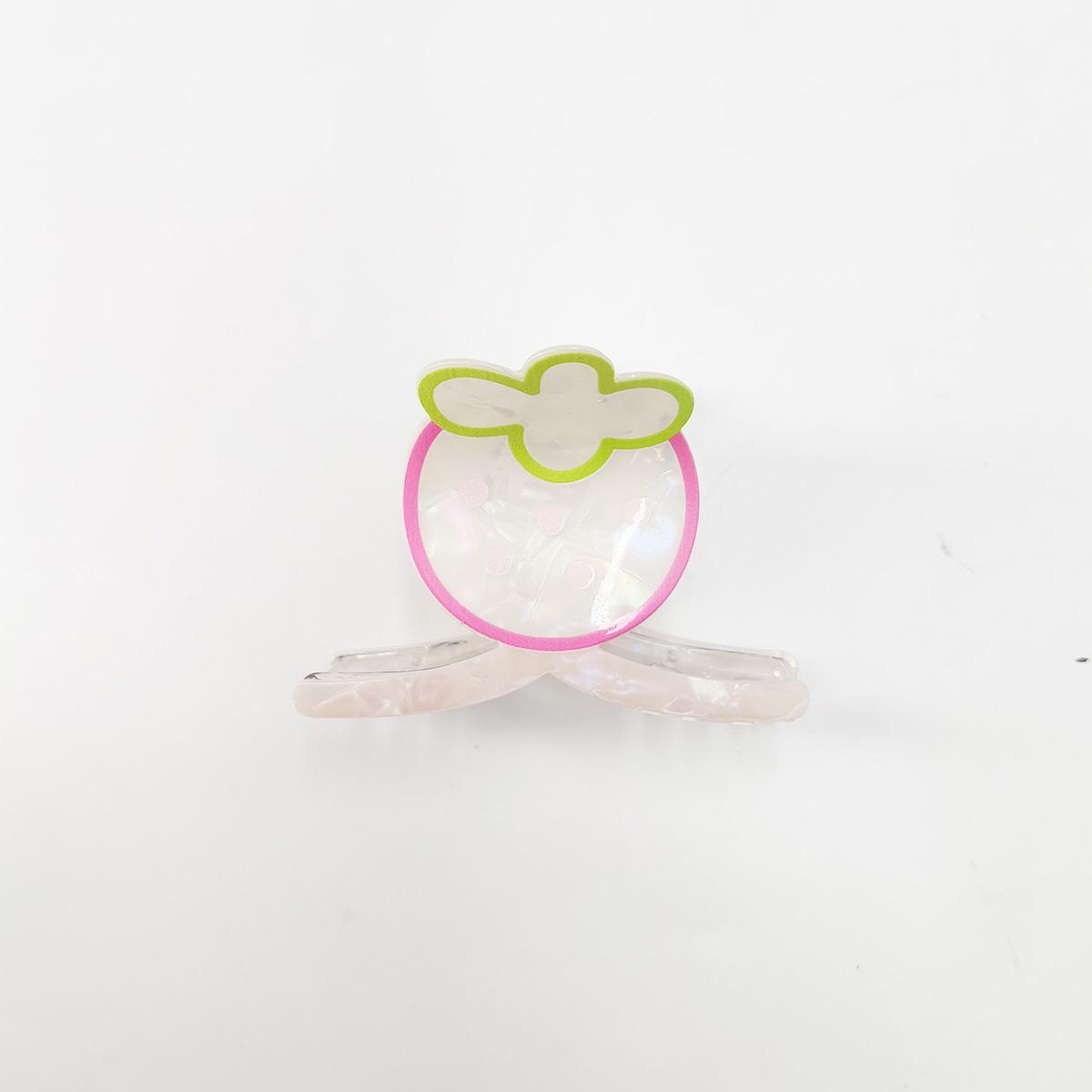 

Супер милые дофаминовые заколки для волос для девочки, цвет прозрачный акрил, мультяшные фруктовые заколки, женские аксессуары для волос