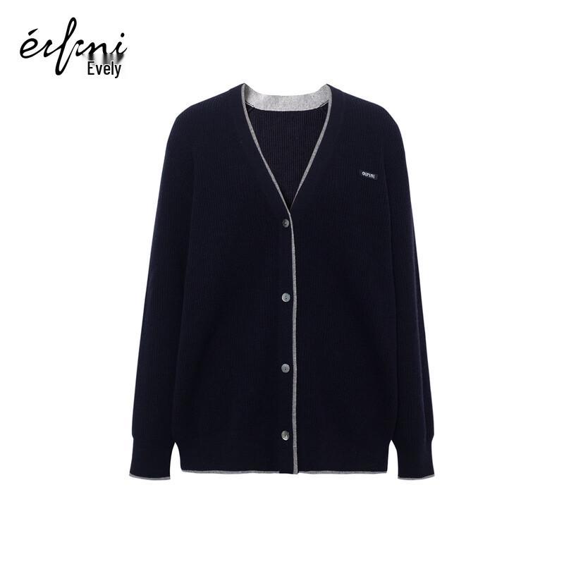 

Eifini Women s V-Neck Wool Cardigan M