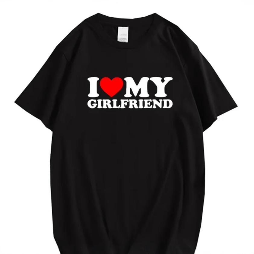 T-shirt I Love Boyfriend and Girlfriend Short Sleeves
