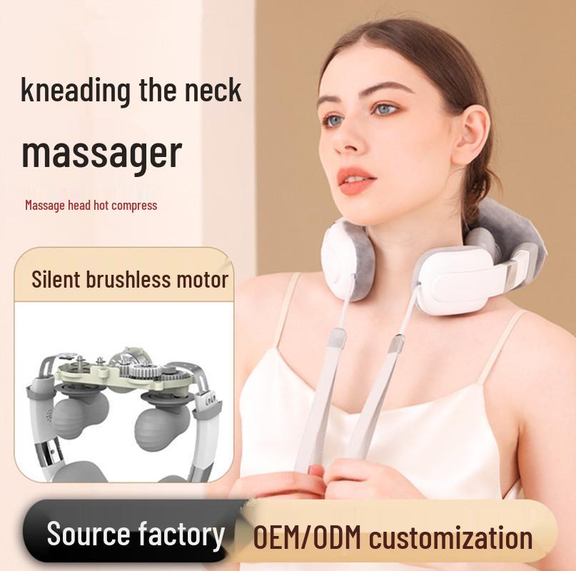 Portable Silent Neck and Shoulder Heating Massager with Brushless Motor
