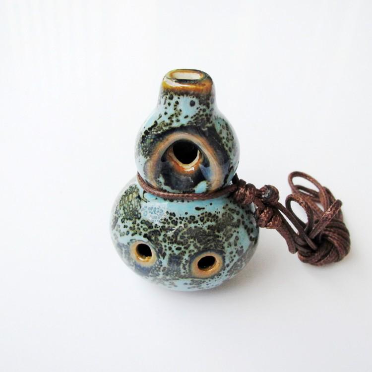 Six-Hole Ceramic Alto C Key Gourd Flute: Beginner Wind Instrument for Children & Students