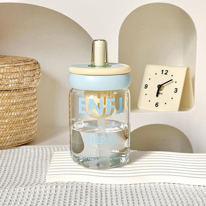 

Shangqi 660ml Glass Water Bottle with Straw and Filter