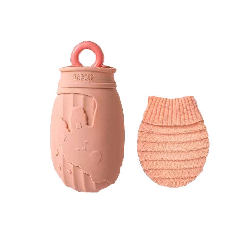 Cartoon Silicone Hot Water Bottle - Microwave Ready, Explosion-Proof, Cute Hand Warmer for Babies