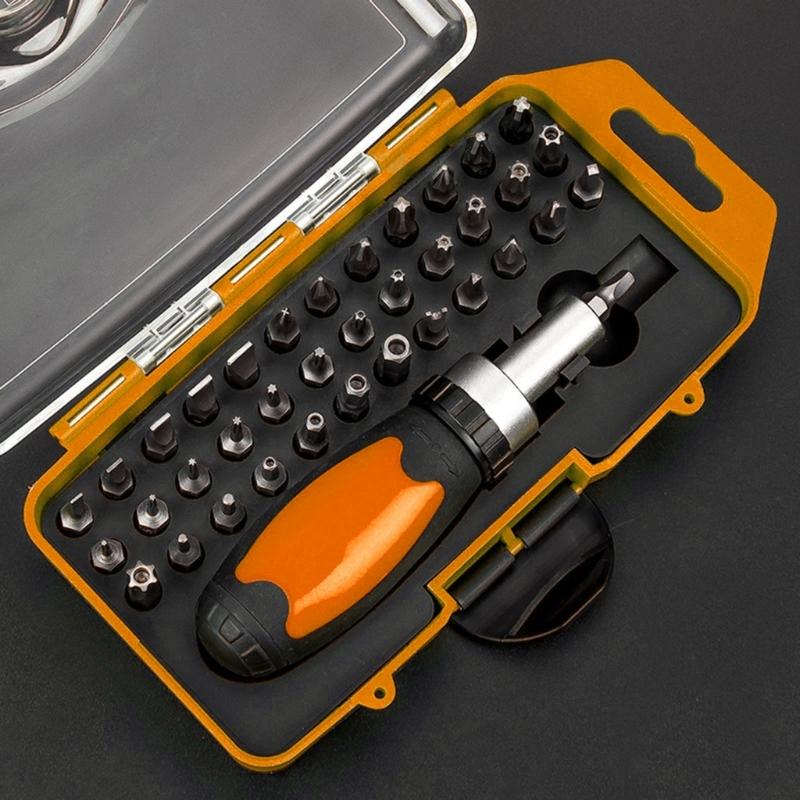 MultiFunction Hand Tool Kit With Ratchet Wrenches Handle And Screwdriver Set For Repairs