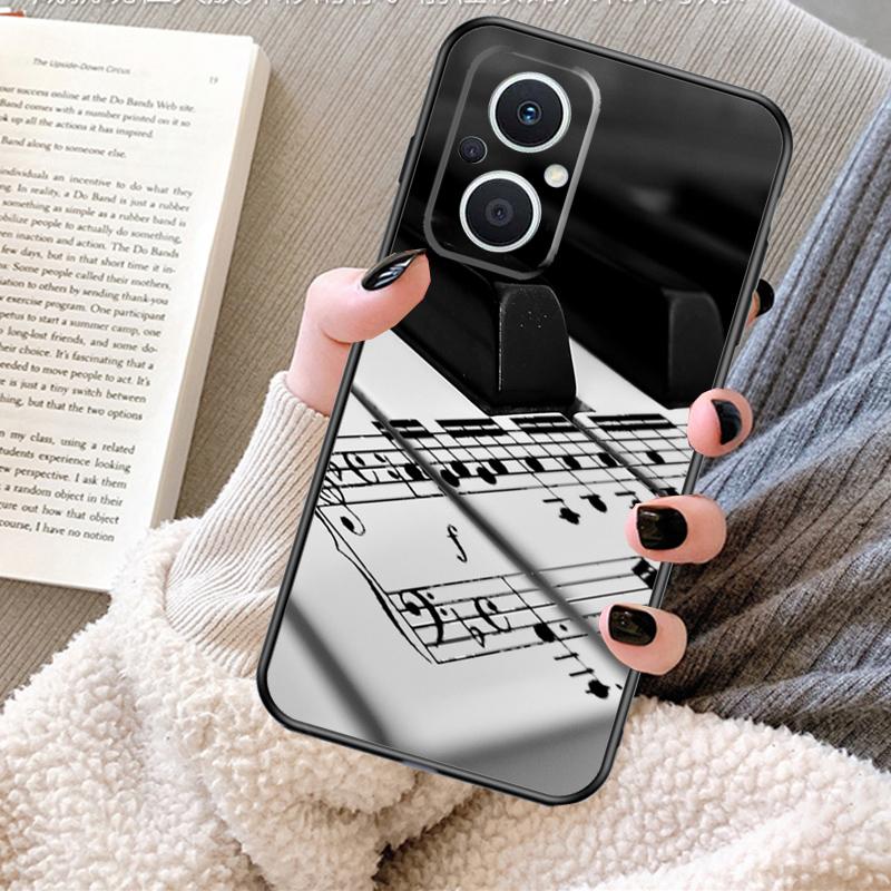 

Piano Keys Musical Case For OPPO Reno 12F 12 13 11 F 8T 7 8 10 Pro OPPO Find X8 X6 Pro X3 X5 Lite Cover Fundas OPPO Reno12
