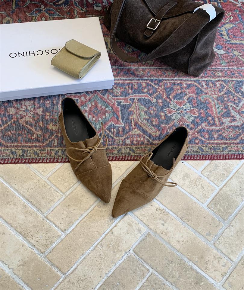 

French bow gray high heels bag head half slippers women s shoes wear 2025 spring and autumn temperament single shoes 39 світло-коричневого кольору