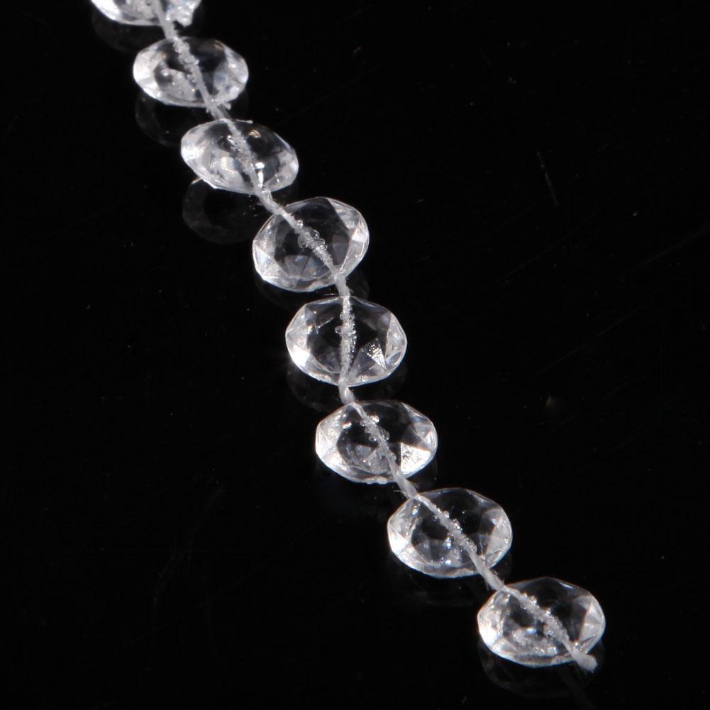 30M/Roll Garland Diamond Chain Acrylic Living Room Partition Bead Curtains DIY Pendant Decoration Accessory for Birthday Party