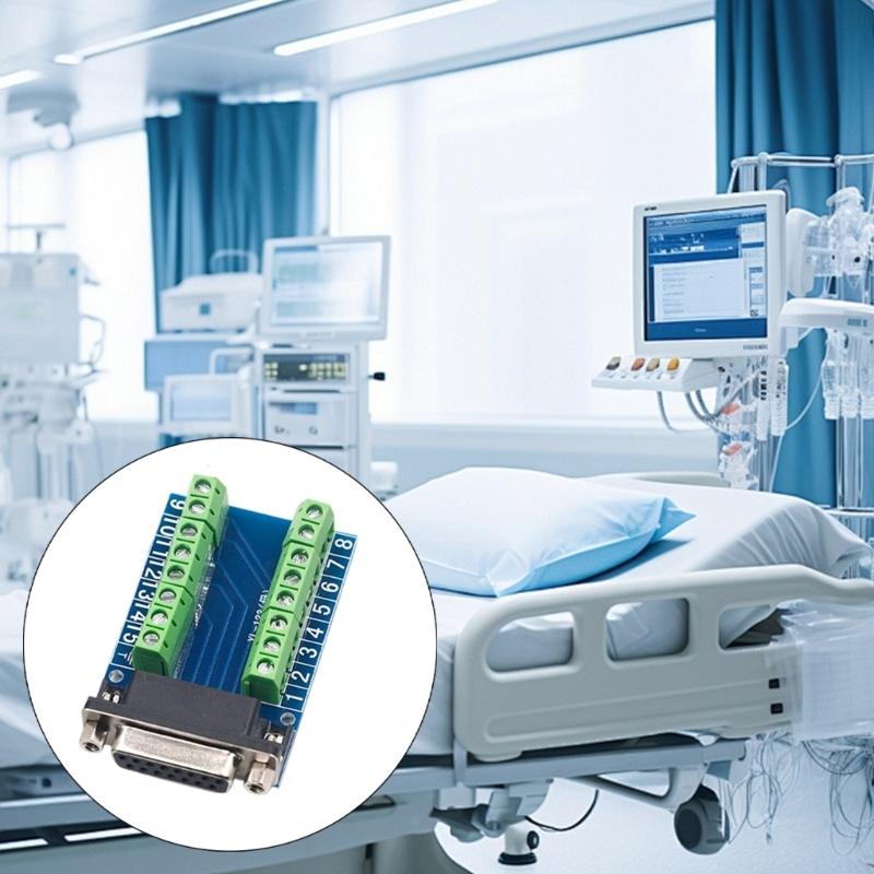 15Pin VGA Terminals Block Board DB15 Breakouts Connectors Board High Compatibility For DIY Electronics Projects Systems