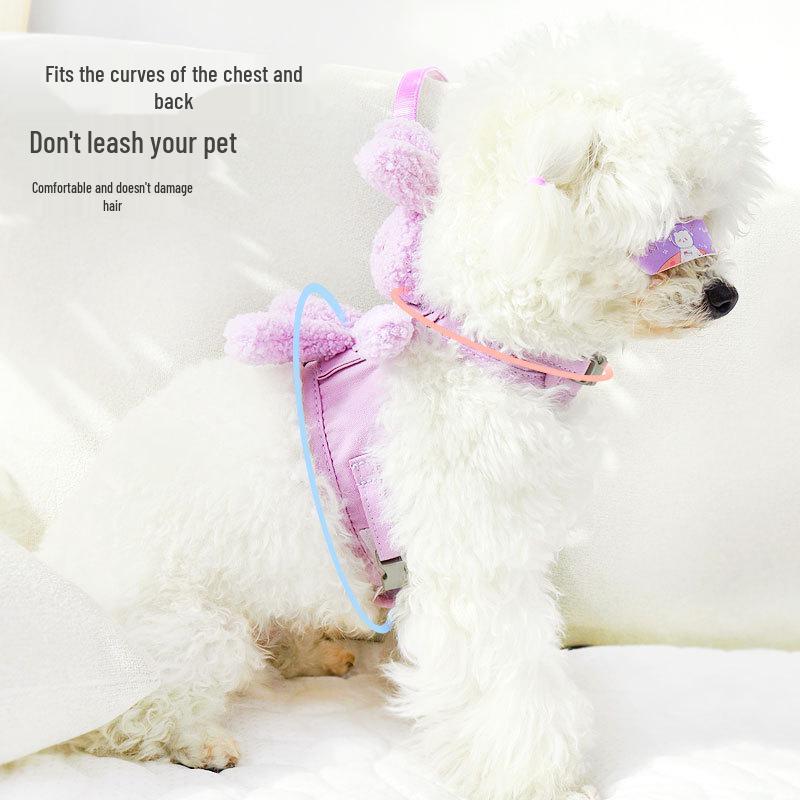Vest-Style Harness and Leash for Small Dogs and Cats - Ideal for Pomeranians, Bichons, and Teddy Breeds