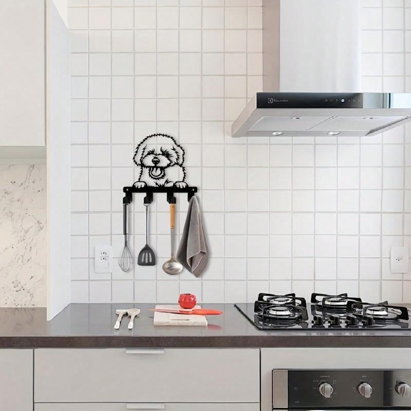 Large Teddy Bear Key Holder Metal Wall Hooks White Bear Design Boho Style Room Decor Gift