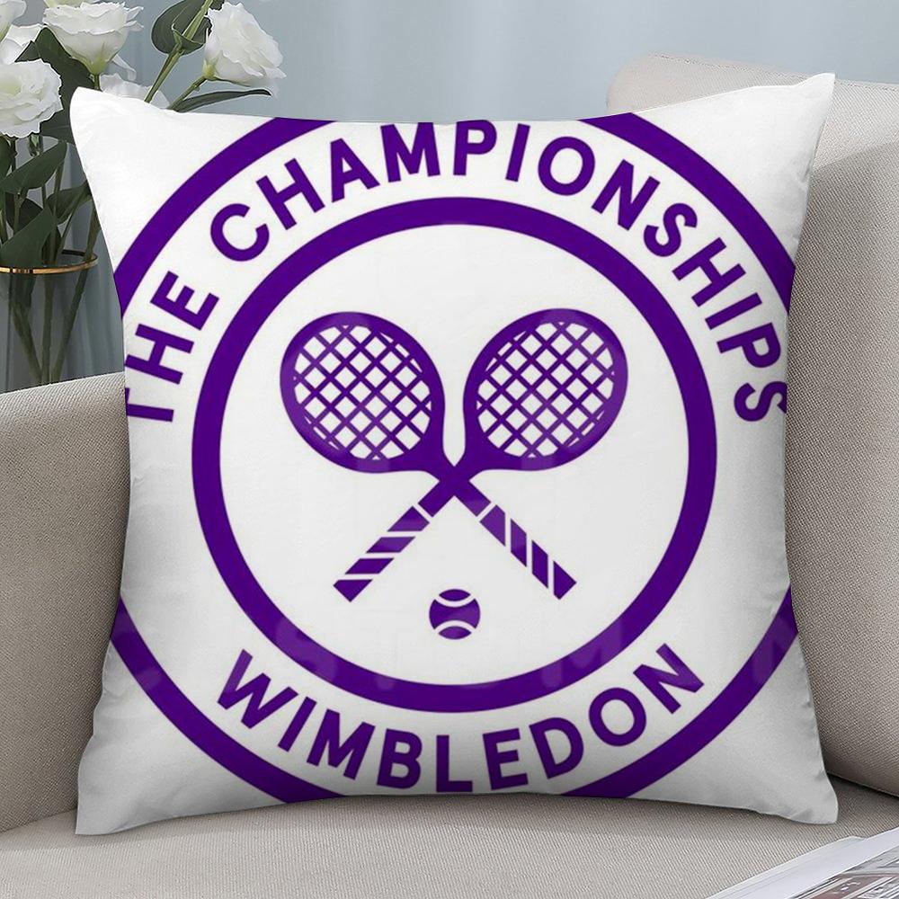 W-Wimbledon Cool Pillow Case Short Plush Sofa Decorative Gift Home Double-sided Printing Cushion
