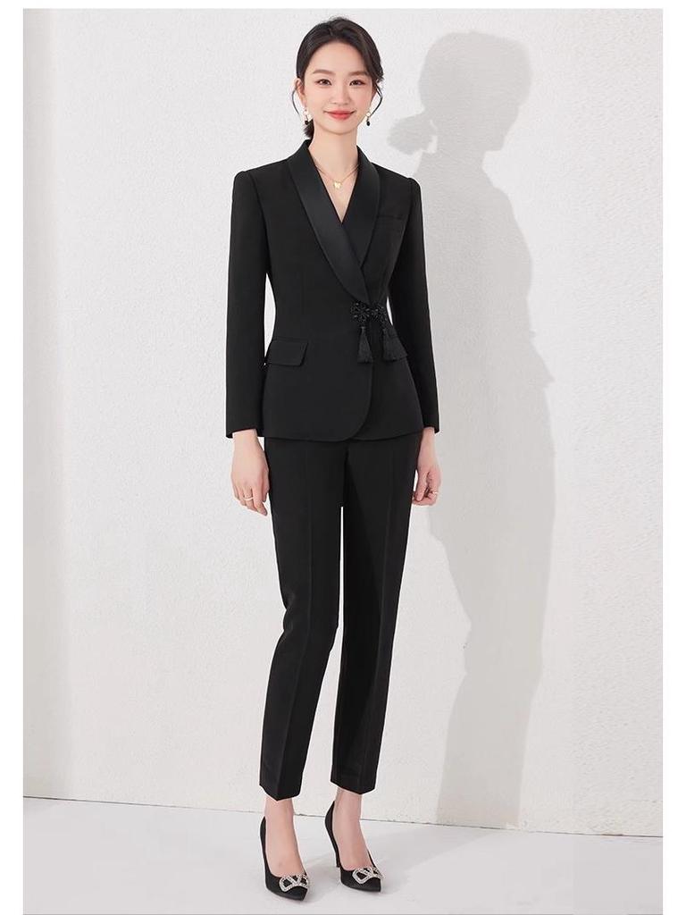 New Chinese Style Women's Suit Set: Spring-Autumn Fashion, Elegant Formal Wear