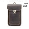 Men's Genuine Leather Waist Bag - Crazy Horse Cowhide Mobile Phone Holster for Outdoor & Construction Use