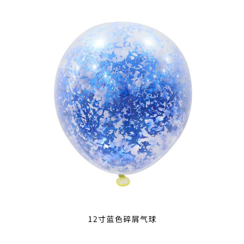 12 Inch Round Sequined Transparent Latex Balloon Birthday Wedding Opening Event Shopping Mall Decoration Party Decoration Supplies