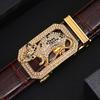 New Men's Belts Fashion Alloy Automatic Buckle Belt Business Casual Belt Genuine Leather Men's Belts Designer Male Waistband