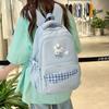 Schoolbag New Fresh and Sweet Plaid Backpack Junior High School Students Casual Simple Light Commuting Versatile Large Capacity Backpack