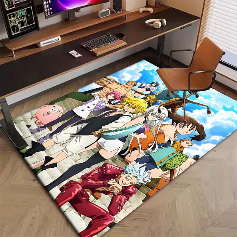1pc Seven Deadly Sins2 Design Printed Area Rug Carpet for Bedroom Living Room Home Decor Rugs Mat Non Slip Mat Rug for Bedside