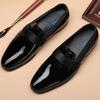 Spring and Summer New Patent Leather Loafers British Business Dress Foot Leather Shoes Exquisite British Casual