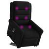 Electric Massage Recliner with Rising Function Black Fabric