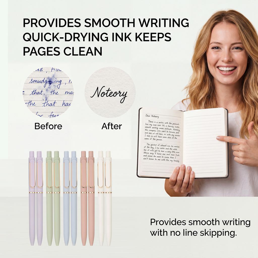 Quick-drying Black Gel Pen In A Colorful Macaroon Color Range. It Is A Quick-drying Writing Instrument Pen Suitable For Smooth Daily Writing.2ML