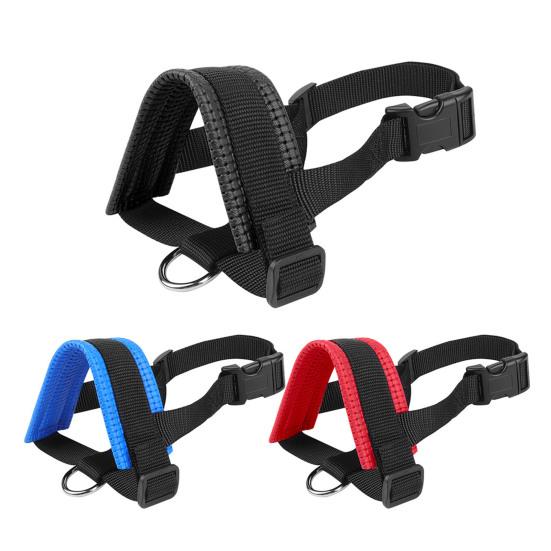 Hundemunnkurv Justerbar Løkke Nylon Munnkurv Pustende Anti-bjeffing Biting Tygging Munnkurv med Reflekterende Stropper for Liten Medium Stor Hund