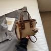 Texture Splicing Handbag Versatile Bucket Bag Women's Autumn and Winter New Fashion Shoulder Bag Commuter Messenger Bag