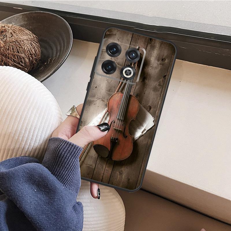 Elegant Violins Bow Sheet Music For OnePlus 15 13 12 11 10 13T 10T 12R 13R 15R Case For OnePlus Nord 5 CE 3 2 4 Lite N20 N30