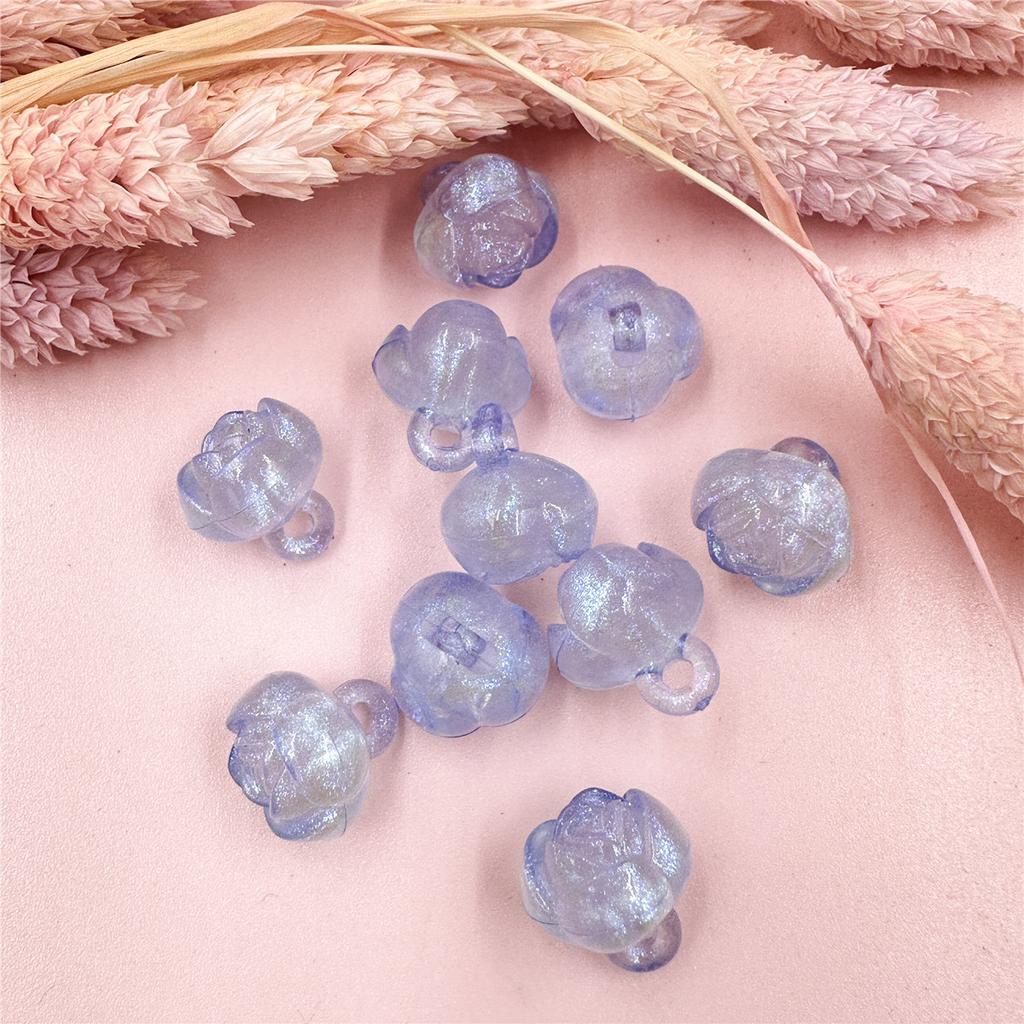 Rose Beads 10Pcs 14*15.5mm DIY Jewelry Accessories Ncklace Acrylic Flower Pendant Fashion High Quantity Popular