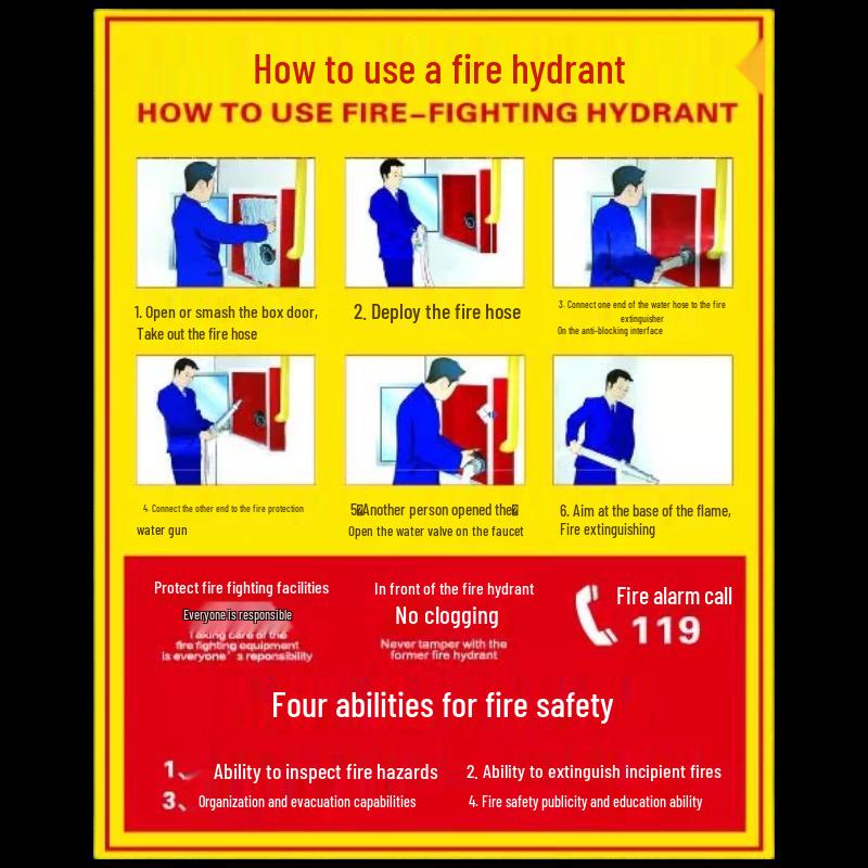 Miaojiayi Fire Extinguisher & Hydrant Instruction Stickers