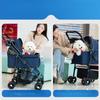Metal Pet Stroller Lightweight Foldable Detachable Travel Cart for Small Medium Dogs Cats Outdoor Walking Stroller
