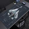 Large Non Slip Mat Su-57 Jet Fighter Blueprint Drawing Pattern XXL Gaming Mousepad For Laptop Office Work Keyboard Desk Surface