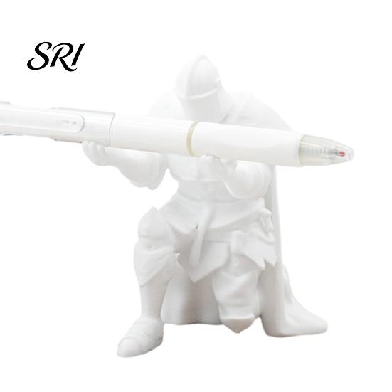 Multi-use Pen Holder Medieval Knight Kneeling in Armor Pencil Desktop Decoration Fun Gift for Students Office Workers