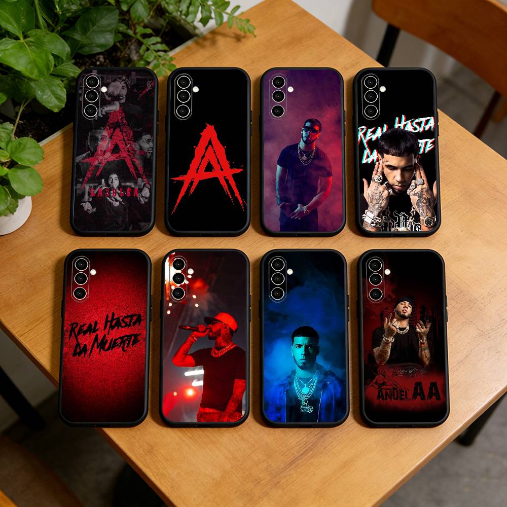 Real Hasta La M-Muerte Anuel Phone Case For Samsung Galaxy A73,A72,A71,A70,A53,A52,A51,Soft Silicone Black Cover