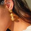 Emanco Earrings Fashion Trendy Modern Spiral Hoop Earrings Vintage Unique Temperament Multi-layer Spiral Pendant Earrings
