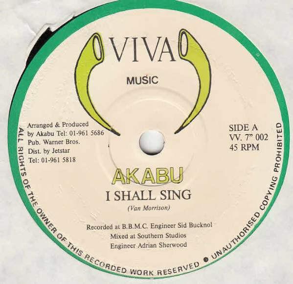 

7-дюймовая пластинка AKABU I Shall Sing VV002 Viva Music Регги Ска Даб Б/у