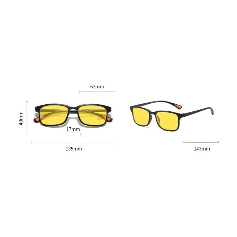 Night Vision Anti Blue Light Glasses Night Brightening Anti High Beam Glasses Ultralight Sports Gaming Mobile Computer Goggles