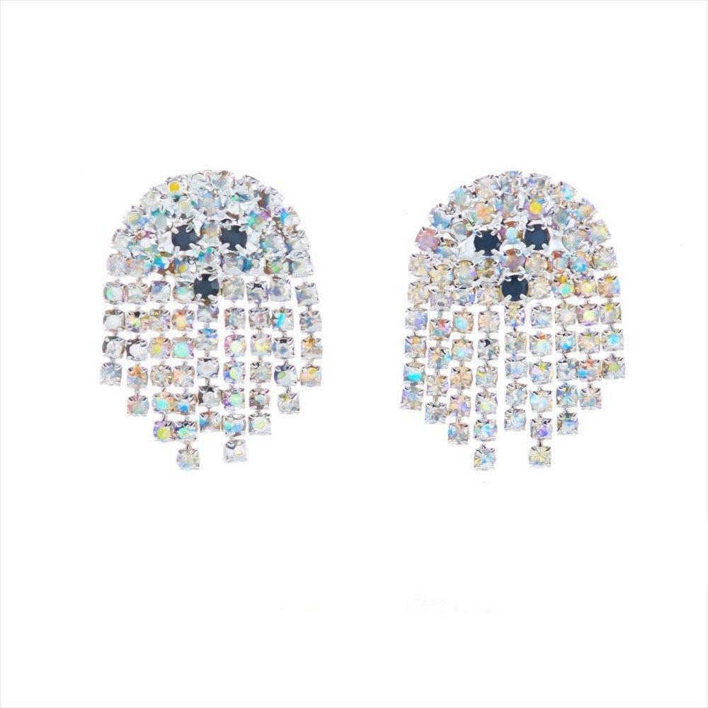 Tassel Ghost Earrings Sparkling Dangle Earrings Cute Halloween Earrings  Daily