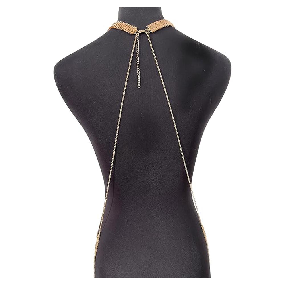 Catena Corpo Sexy a Strati con Frange Catena Vita Pancia Collana Boho Calda per Bikini Nightclub Festa Spiaggia Gioielli per il Corpo Tono Oro