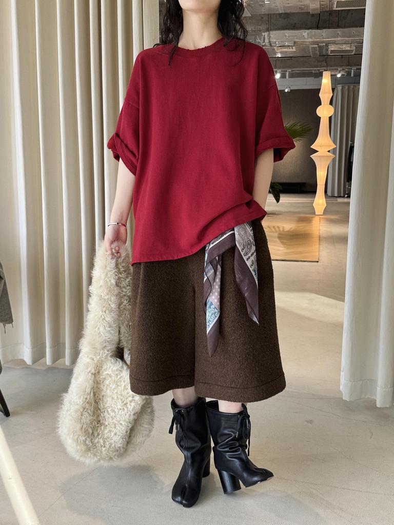 Korean Style Oversized Fleece T-Shirt for Women - Round Neck & Drop Shoulder